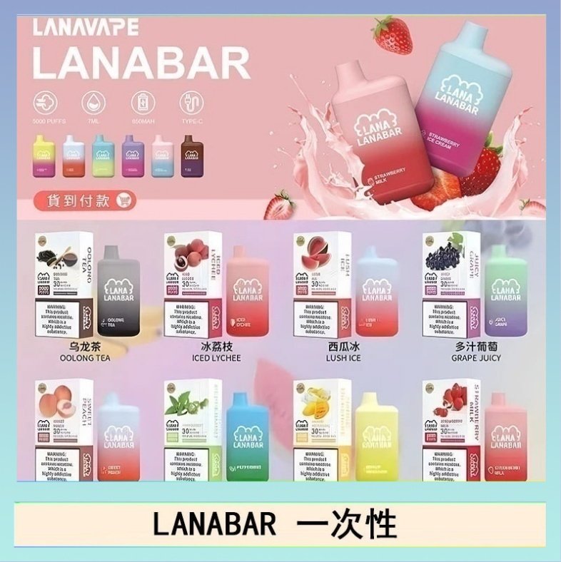 LANA BAR LANA BAR可充电一次性電子煙霧化5000口(3.0%)
